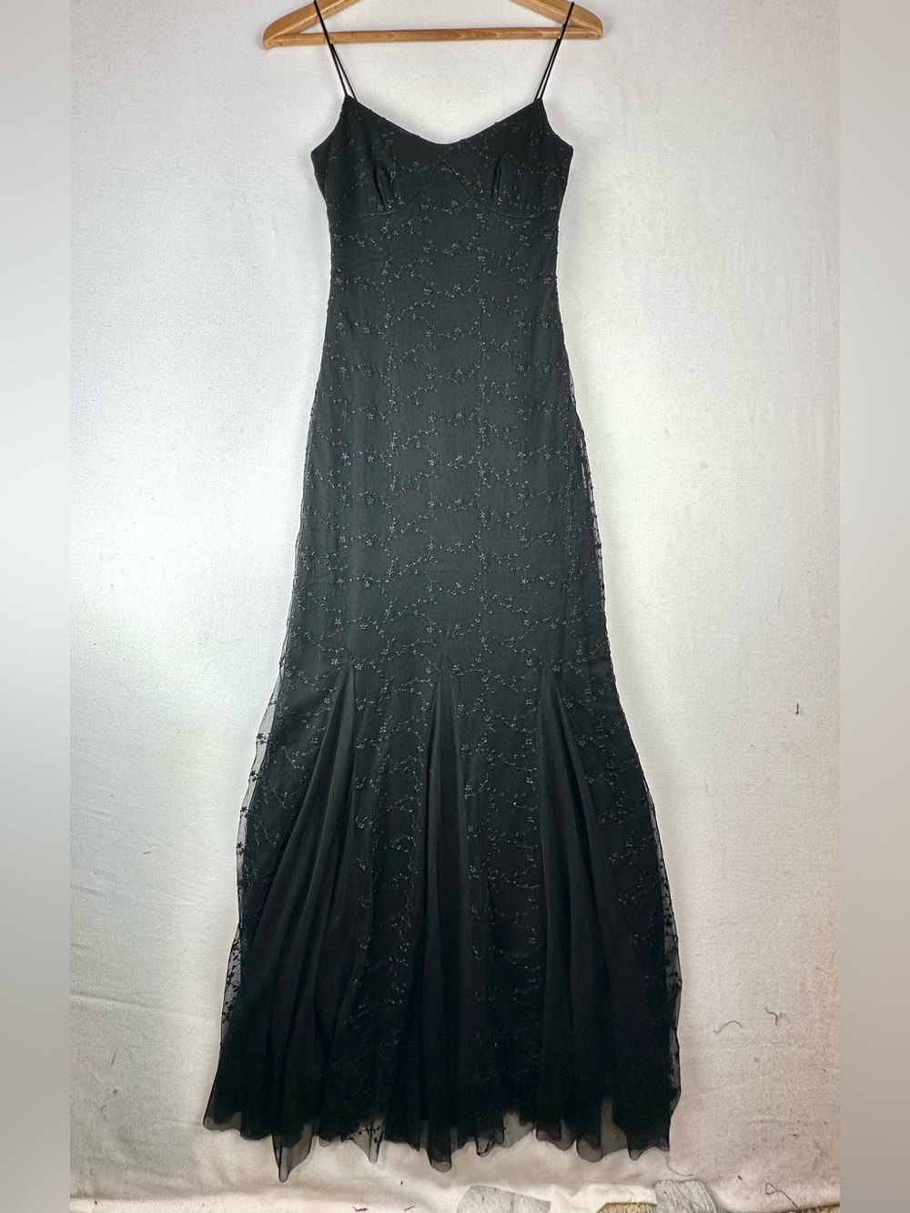 Night Way Vintage Babydoll Mesh Overlay Maxi Dress Godet Skirt Whimsigoth Party